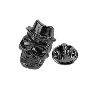 3 for $20🛍Mens Metal black skull lapel brooch pin